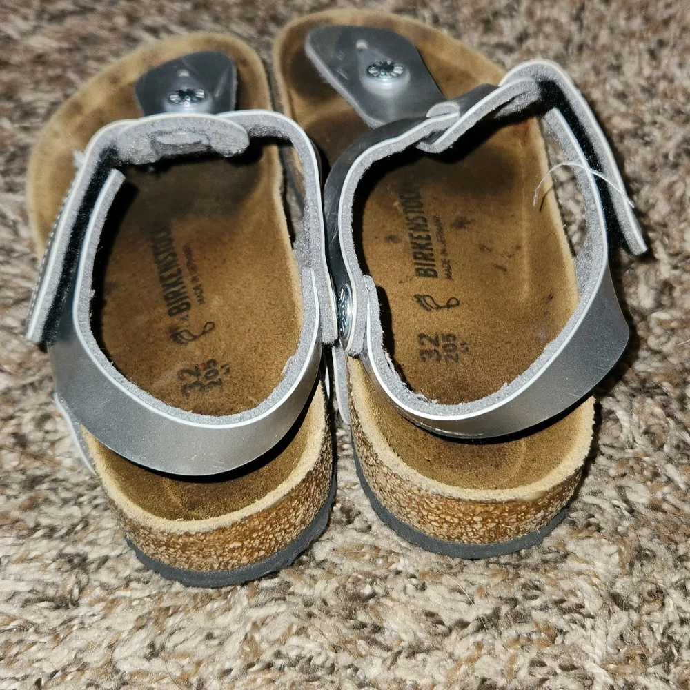Birkenstock Papillio silver platform sandals 32